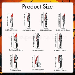 20 Stück 10 Stile bedruckte undurchsichtige Acrylanhänger&nbsp;MACR-CJ0001-87