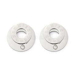 Pendientes de acero inoxidable 304 con rhinestone&nbsp;EJEW-Z089-06P