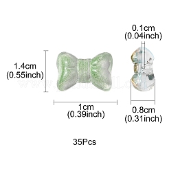 35pcs transparente sprühlackierte Glasperlen&nbsp;GLAA-YW0001-64