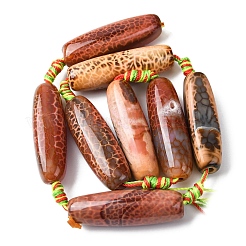 Naturbrand Knistern Achat Perlen Stränge&nbsp;G-P605-E01-01