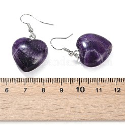 Natürlichen Amethyst Ohrringe&nbsp;EJEW-E218-06P