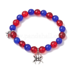 2 Stück 10 mm runde Stretch-Armband-Sets aus natürlicher weißer Jade&nbsp;BJEW-JB10325-05