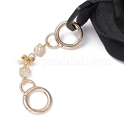 Chaînes d'extension de sac en laiton avec fleur de rose et nœud papillon&nbsp;AJEW-BA00138