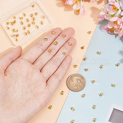 50 Stück gedrehte ovale Messingperlen&nbsp;KK-BC0012-58