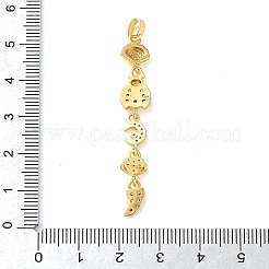 Pendentifs en laiton zircon cubique transparent&nbsp;LS-KK-D101-01A-G