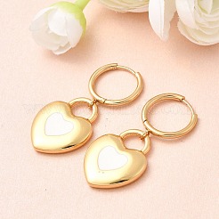 Pendientes de aro con forma de corazón de acero inoxidable 304&nbsp;EJEW-P329-04G