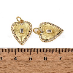 Pendentifs avec zircon cubiques à micro-pavés en laiton&nbsp;X-KK-P308-09G