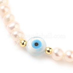 Bracciali elasticizzati con perle di perle naturali&nbsp;BJEW-JB05539-02