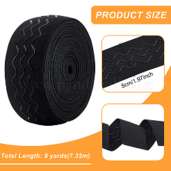 8 Yards rutschfeste elastische Strickschnur aus Polyester&nbsp;SRIB-BC0001-25