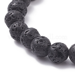 Bracelet extensible pierre de lave naturelle et mélange de pierres&nbsp;BJEW-JB07999