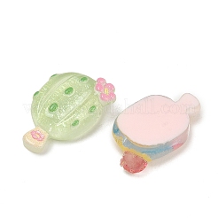 Cabochons en résine transparente imprimée imitant des aliments&nbsp;RE-CBA8643-04