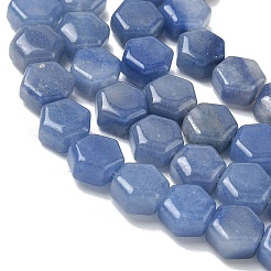 Fili di perline di avventurina blu naturale (tinta e riscaldata)&nbsp;G-G463-A03-8x9mm