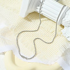 Collane a catena a grano in ottone placcato da 2 mm per donne e uomini&nbsp;MAK-L044-58P