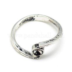 Legierung Finger Ringe Rhinestone-Fassungen&nbsp;RJEW-S038-189