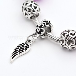 Alliage de l'aile perles de style européen bracelets&nbsp;BJEW-P049-20