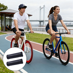 1 par de fundas de manillar de cuero sintético para bicicleta&nbsp;FIND-CL0001-64A