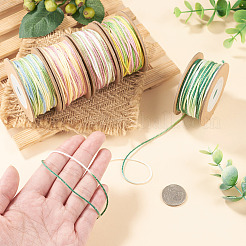 5 rollo de cordón de algodón macramé teñido en segmentos de 5 colores&nbsp;OCOR-TA0004-05D