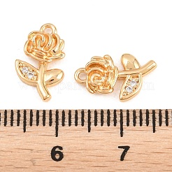 Pendenti in ottone con micro pavé di zirconi trasparenti per San Valentino&nbsp;KK-A298-17G