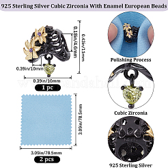 1 Stück: 925 europäische Perlen aus Sterlingsilber&nbsp;FIND-BBC0002-94