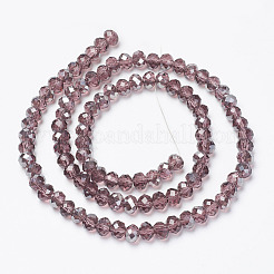 Placcare trasparente perle di vetro fili&nbsp;EGLA-A034-T4mm-E05