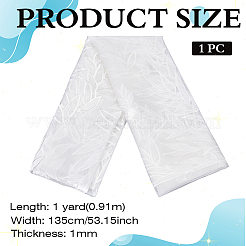 Polyester-Spitzenstoff mit Bambusblattstickerei&nbsp;DIY-WH0622-571