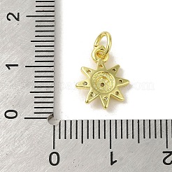 Breloques en laiton avec zircone cubique de micro pave&nbsp;KK-M283-23A-01