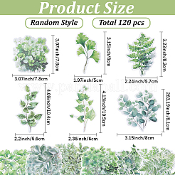 120 stücke 6 arten blatt haustier dekorative aufkleber&nbsp;DIY-SP0006-77