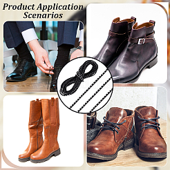 Flache Lederschnur für Schuhmacher mit Metallniete&nbsp;AJEW-WH0561-08B