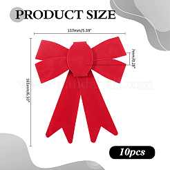 10 x Weihnachtsdekoration aus PVC mit großer Schleife.&nbsp;AJEW-ME0001-68