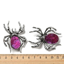 Dual-Use-Artikel Legierung Pavé gefärbt Muschel Spinne Brosche&nbsp;JEWB-C026-04C-AS