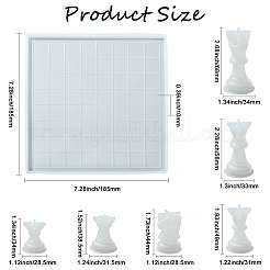 7 Stück 7 Stile DIY Schachfiguren Silikonformen&nbsp;DIY-CJ0003-25