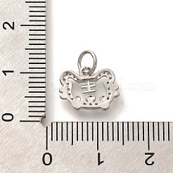 Porte micro ouvrent pendentifs zircone cubique en laiton de placage&nbsp;KK-H508-28P-07