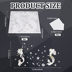3 juego de kit de decoración de pared con espejo acrílico adhesivo DIY&nbsp;DIY-CN0001-92