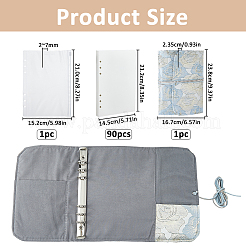 Stoffgebundener Planer mit losen Blättern&nbsp;AJEW-WH0077-241P-03