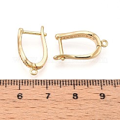 Accesorio para pendientes de aro con circonita cúbica micropavé de latón&nbsp;KK-N261-37G