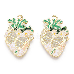 Pendentifs d'émail en alliage&nbsp;ENAM-WH0056-16