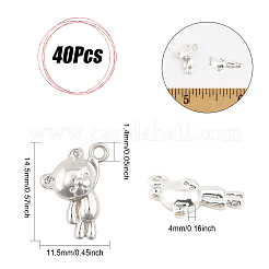 40 Stück Charms aus gezahnter Legierung&nbsp;PALLOY-CA0002-40S