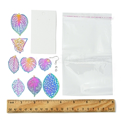 DIY Blatt 201 Edelstahl geätzte Metallverzierungen baumelnde Ohrring Schmuckherstellung Kits&nbsp;DIY-FS0007-45
