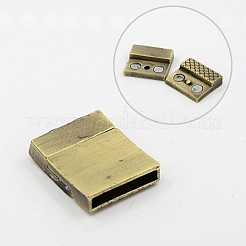 Fermoirs magnétiques en laiton avec emembouts collées&nbsp;KK-K005-AB-NF