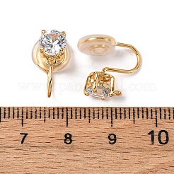 Ohrmanschetten-Beschläge aus Messing mit Mikropavé und Zirkonia&nbsp;KK-F898-15C-G
