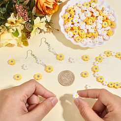 400 Stück handgefertigte Blume aus Polymerclay-Perlen&nbsp;CLAY-PA0001-28