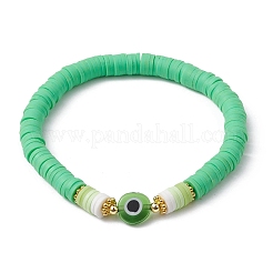 7 Stück 7-farbiges Polymer-Ton-Heishi-Surfer-Stretch-Armband-Set&nbsp;BJEW-JB09639