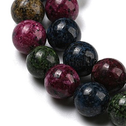 Fili di perline di diaspro sesamo tinto naturale&nbsp;G-E443-A41