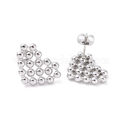 Pendientes de botón de acero inoxidable 304 antideslustre para mujer&nbsp;EJEW-F287-05P