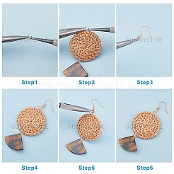 Kits de fabrication de boucles d'oreilles tissées à faire soi-même&nbsp;DIY-SC0001-58