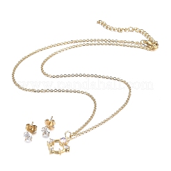Ensembles de bijoux en strass en acier inoxydable 304&nbsp;SJEW-H301-15G