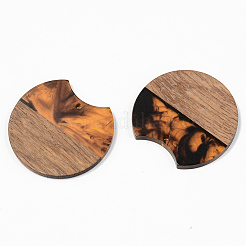 Pendentifs en bois de résine et de noyer&nbsp;RESI-S389-001A-A01
