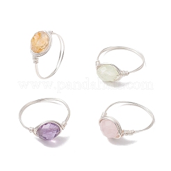 Fingerringe aus natürlichen Amethyst-&nbsp;RJEW-JR00836