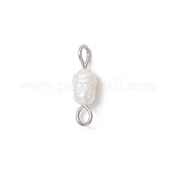 Natürliche Süßwasserzuchtperlen Kartoffelglieder Verbinder Charms&nbsp;PALLOY-JF04173-01