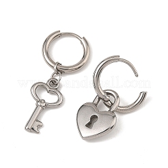 Pendientes colgantes de aro de acero inoxidable 304&nbsp;EJEW-JE07316